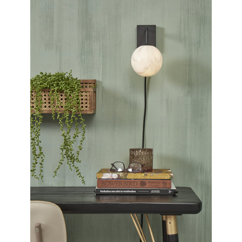 it's about RoMi-collectie Wandlamp Carrara zwart