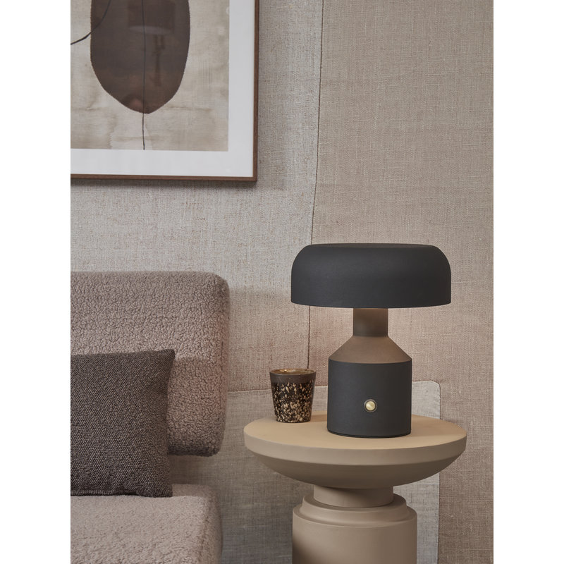 it's about RoMi-collectie Table lamp iron Porto h.30x25cm, black