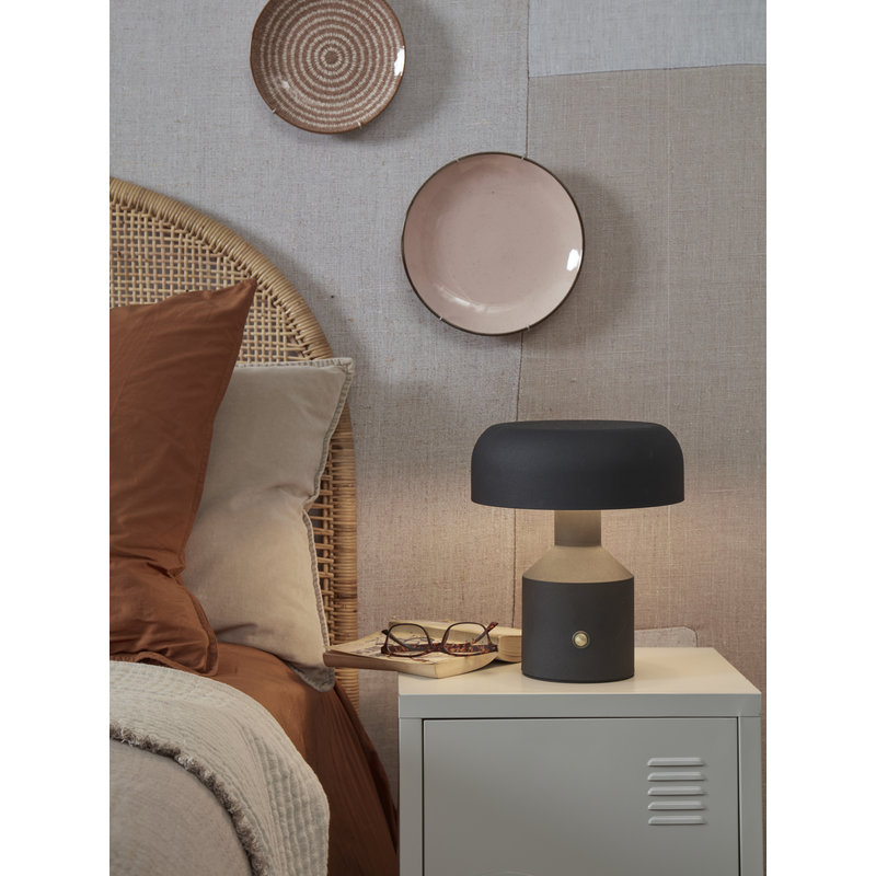 it's about RoMi-collectie Table lamp iron Porto h.30x25cm, black