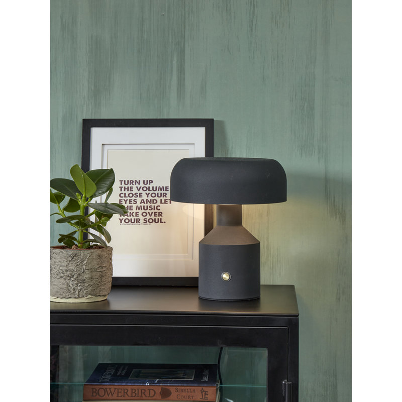 it's about RoMi-collectie Table lamp iron Porto h.30x25cm, black