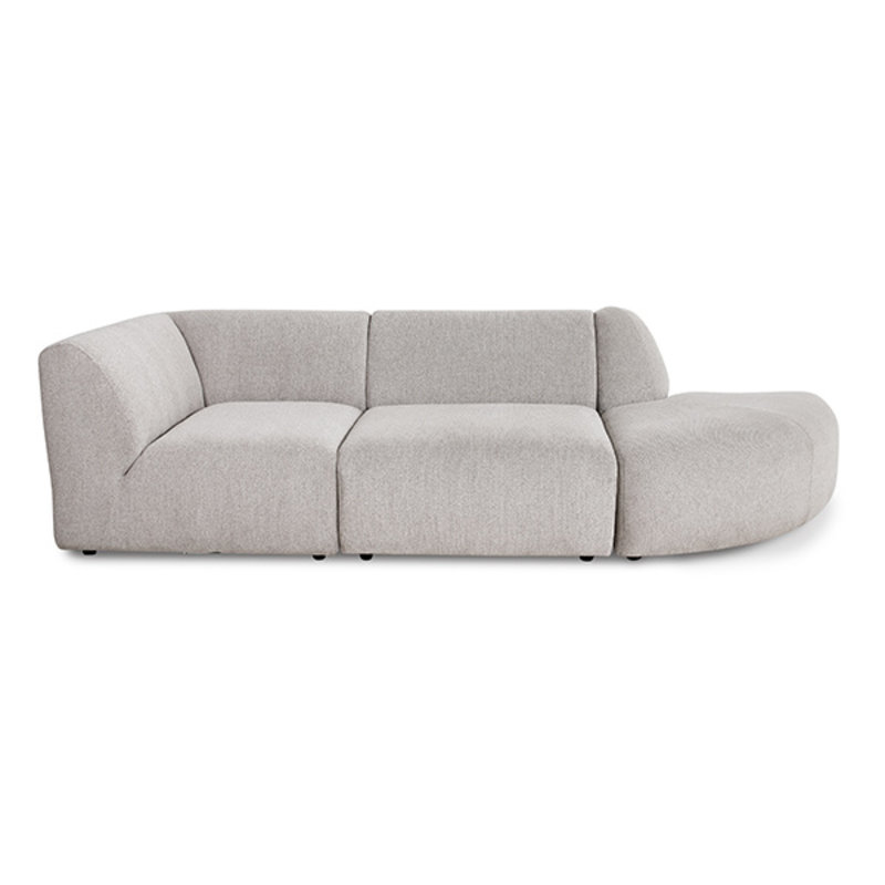 HKliving-collectie jax couch: element right end, sneak, light grey