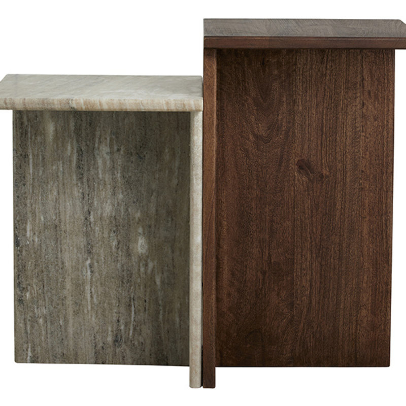 Nordal-collectie GLINA high tables, wood/marble