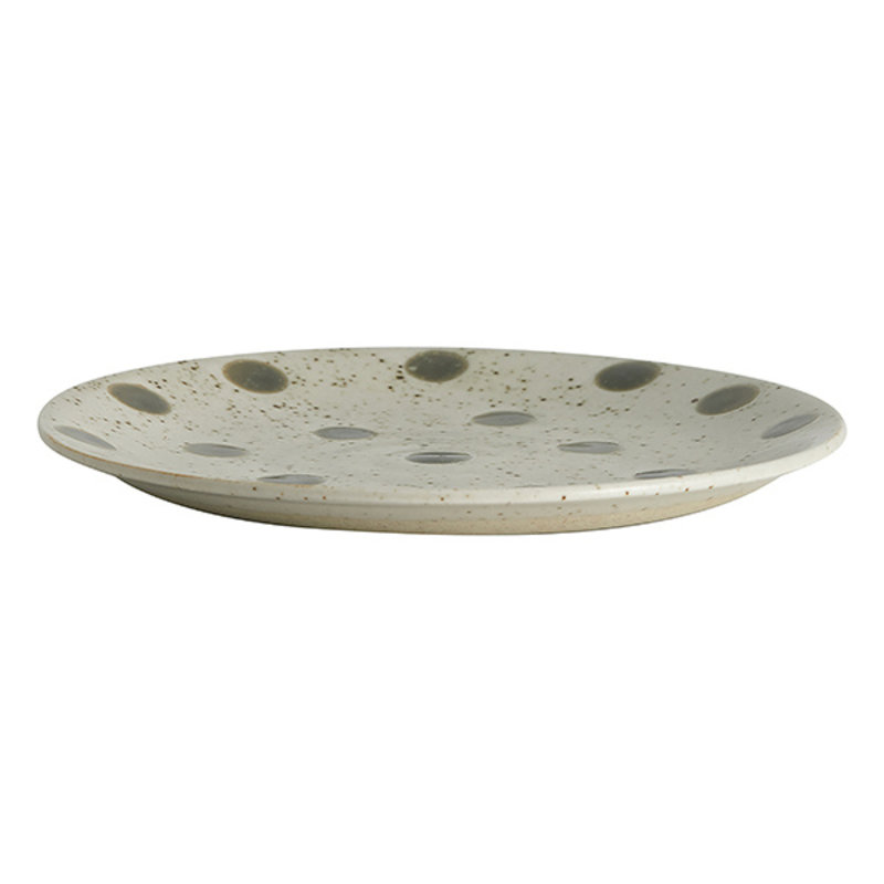 Nordal-collectie GRAINY saucer/cake plate, sand/green