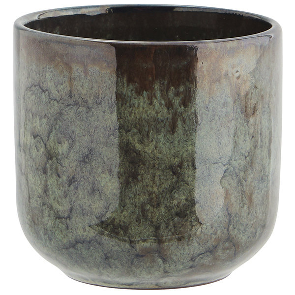 Madam Stoltz-collectie aardewerk mok donkergroen, zwart