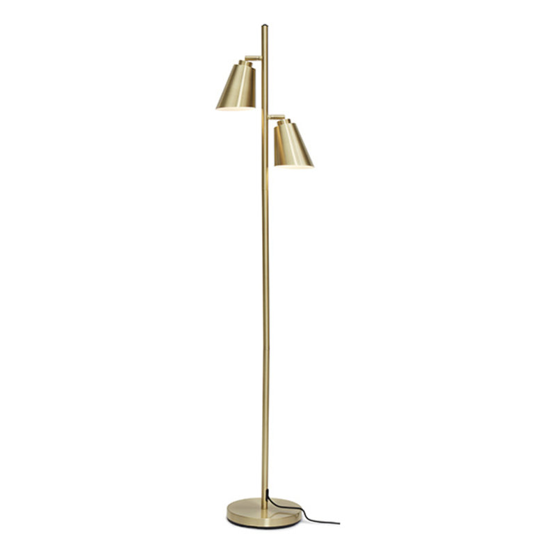 it's about RoMi-collectie Floor lamp iron Bremen 2-shade, gold