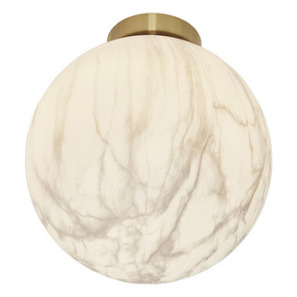 it's about RoMi Ceiling lamp Carrara globe white marble print/gold, L