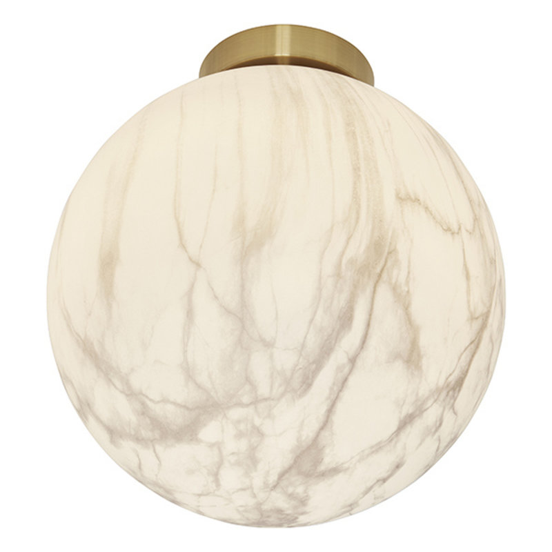 it's about RoMi-collectie Ceiling lamp Carrara globe white marble print/gold, L