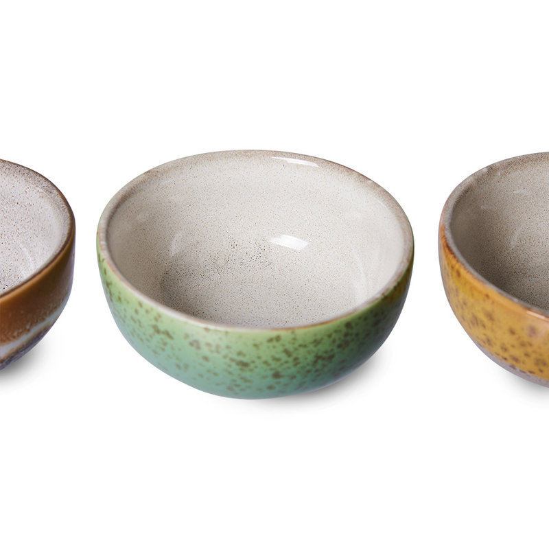 HKLIVING-collectie 70s servies XS schaaltjes castor - set van 4