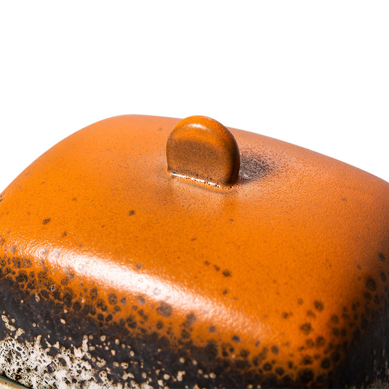 HKLIVING-collectie 70s ceramics: butter dish, meteor