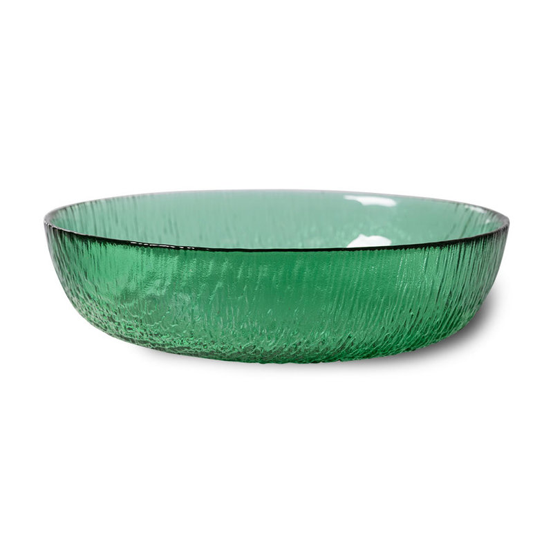 HKLIVING-collectie the emeralds: glass salad bowl, green