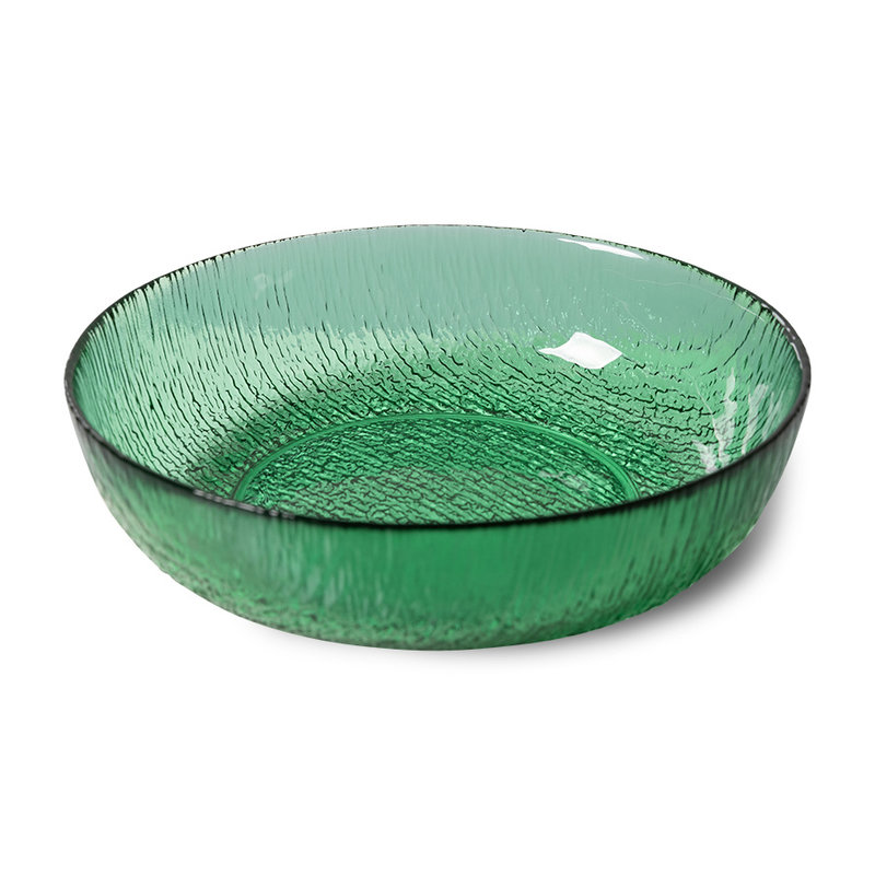HKLIVING-collectie the emeralds: glass salad bowl, green