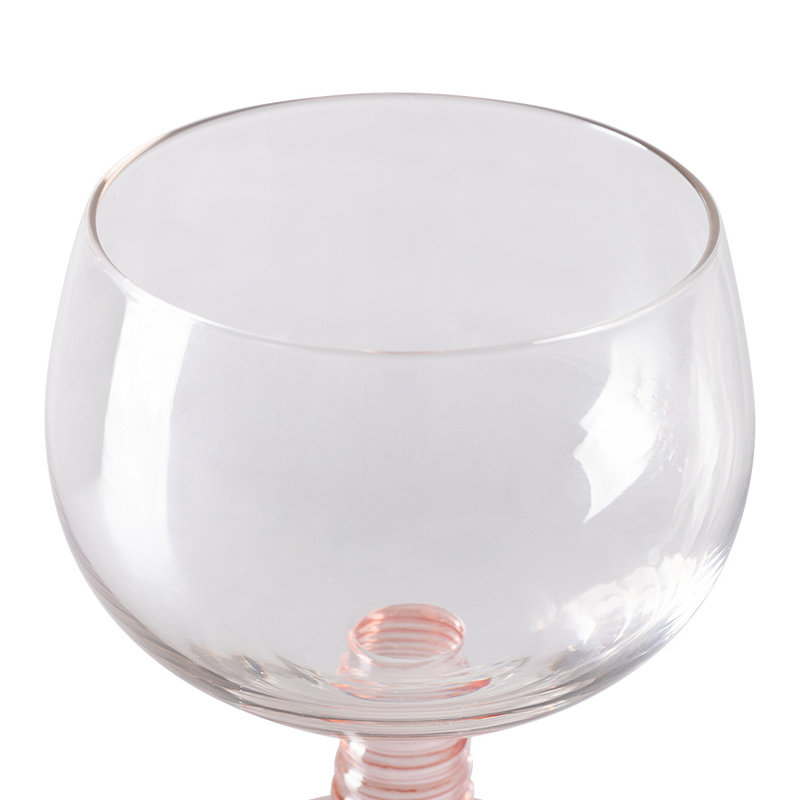 HKliving-collectie swirl wine glass low, nude