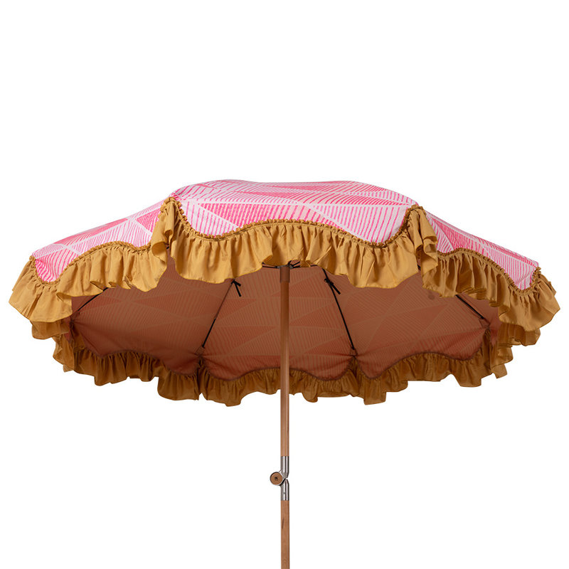 HKLIVING-collectie beach umbrella 'graphic twist'