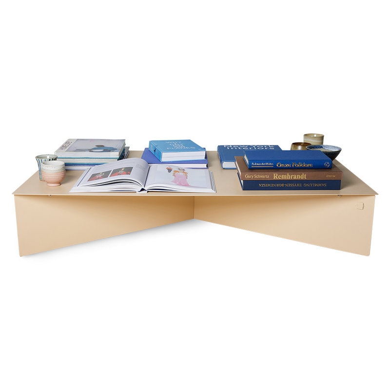 HKliving-collectie metal coffee table rectangular, cream