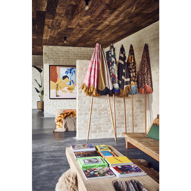 HKLIVING-collectie beach umbrella 'graphic twist'