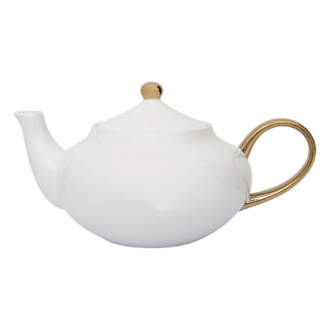 Urban Nature Culture Good Morning Tea Pot white and gold white