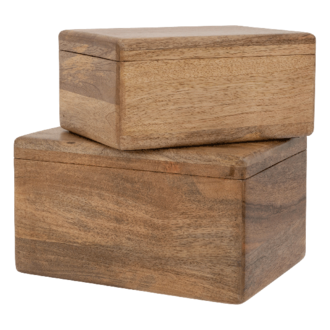 Urban Nature Culture box mango wood set of 2 natural