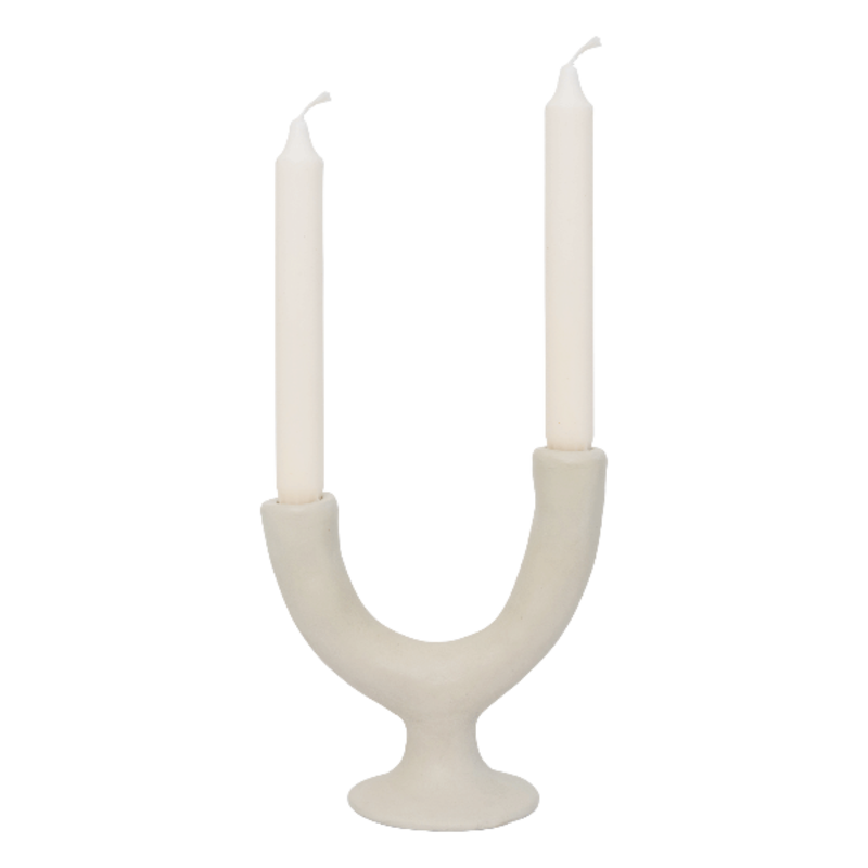Urban Nature Culture-collectie candle holder ecomix Two arms grey