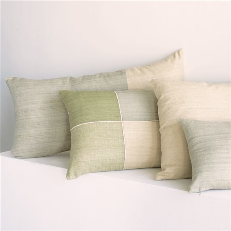 Urban Nature Culture-collectie cushion silk Soft Blocks green