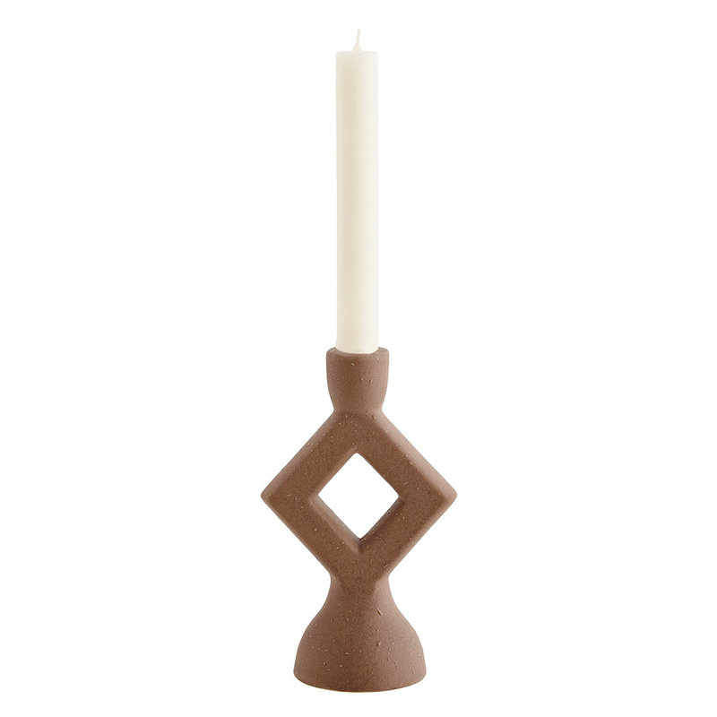 Madam Stoltz-collectie Stoneware candle holder Brick