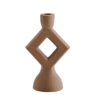 Madam Stoltz Stoneware candle holder Brick