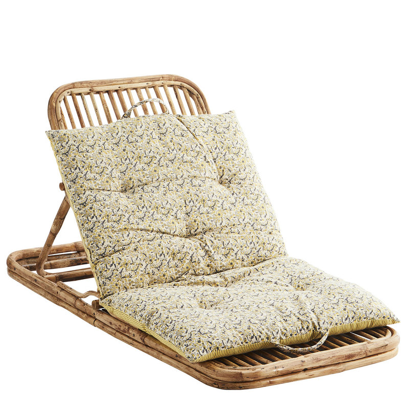 Madam Stoltz-collectie Foldable bamboo beach chair Natural