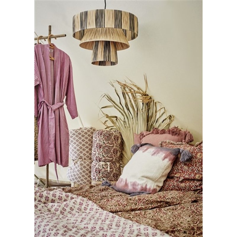 Madam Stoltz-collectie Cushion cover w/ tassels Roze