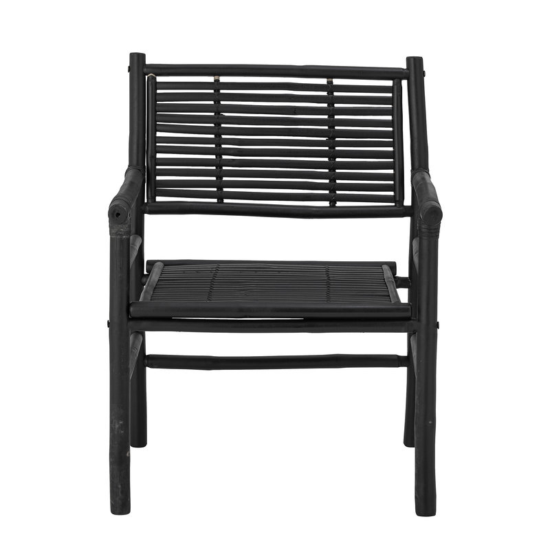 Bloomingville-collectie Lounge stoel Coen zwart bamboe