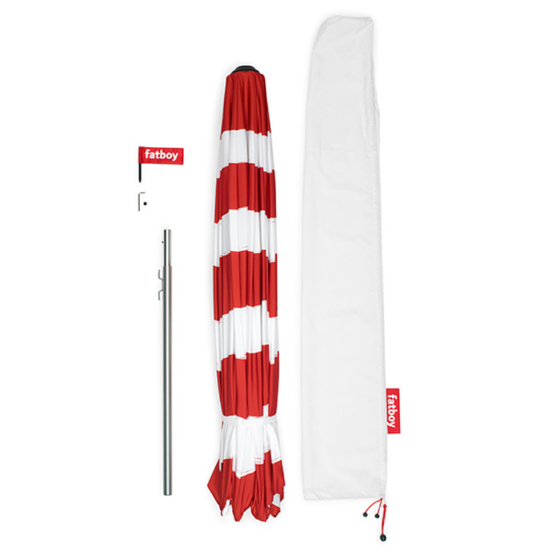 Fatboy-collectie Parasol Stripesol Ø350 cm rood