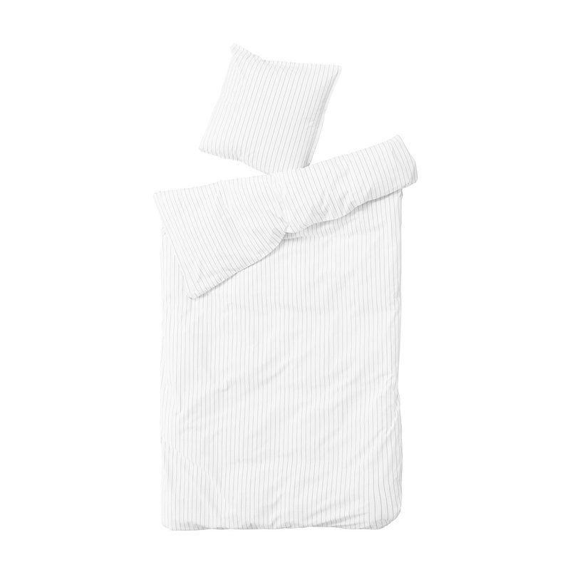 by NORD-collectie Bed Linen Dagny Snow w. coal 210 x 150