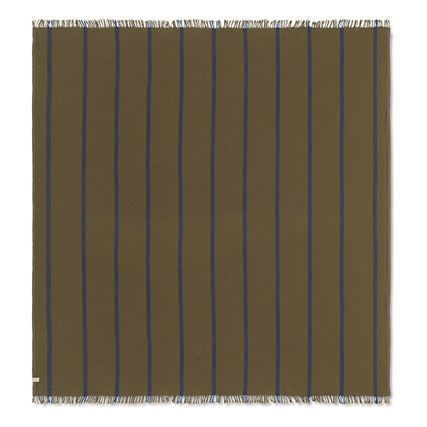 ferm LIVING-collectie Picnic deken Yard Olijf/Helder blauw