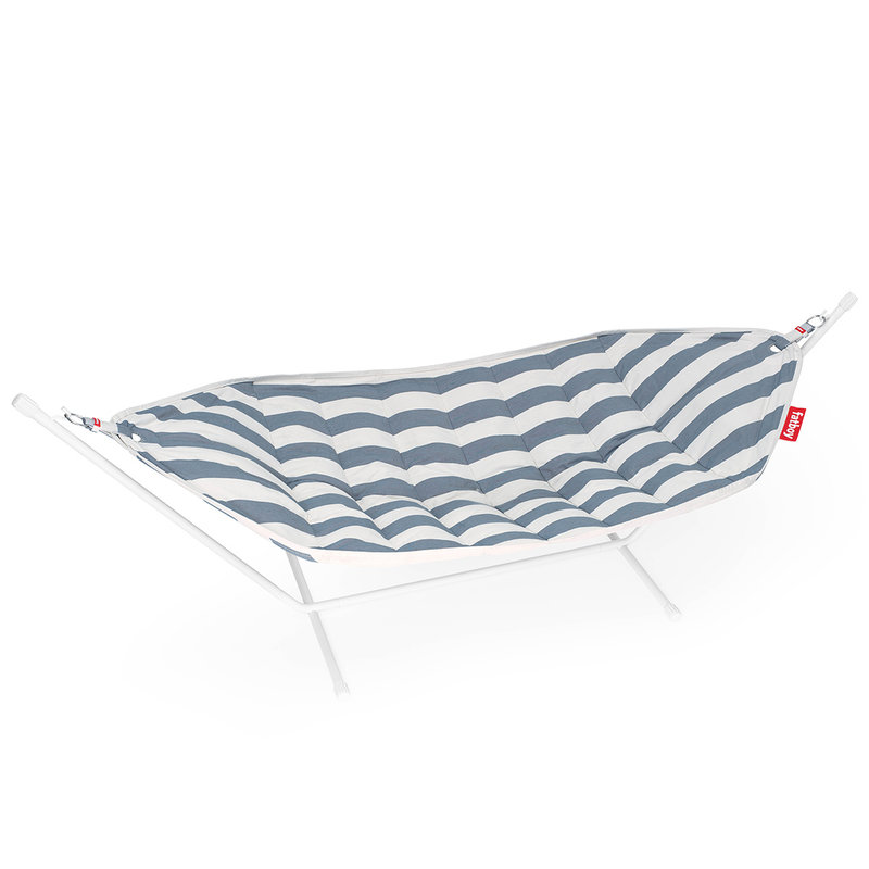 Fatboy-collectie Hangmat  superb stripe ocean blue incl. standaard lichtgrijs