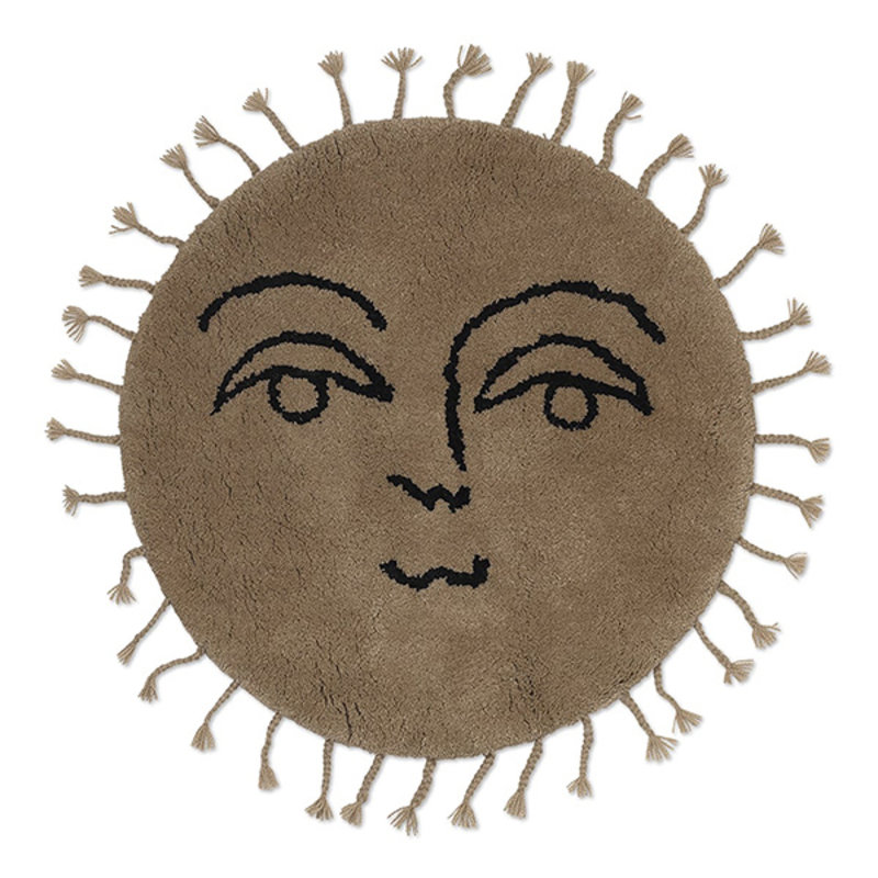 ferm LIVING-collectie Sun Tufted Rug - Small - Natural