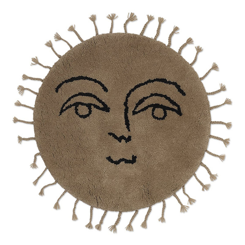 ferm LIVING-collectie Vloerkleed Sun Tufted -S- Naturel