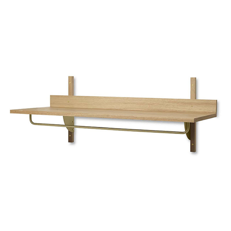 ferm LIVING-collectie Sector Rack Shelf - Oak/Brass