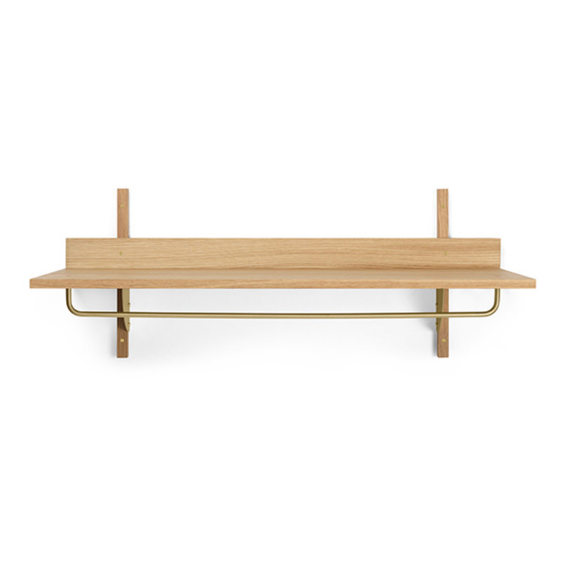 ferm LIVING-collectie Sector Rack Shelf Eiken/Brass