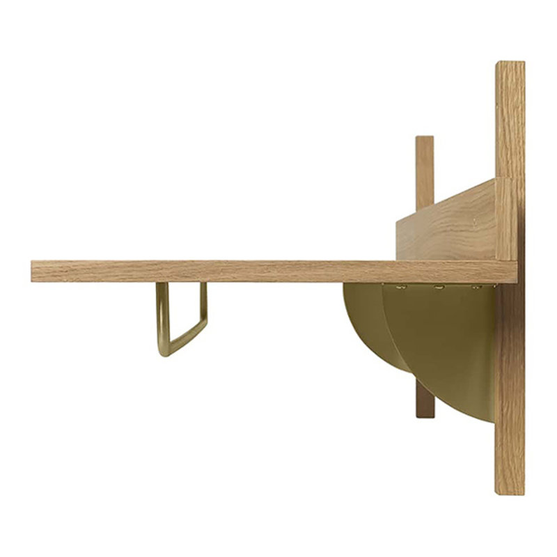 ferm LIVING-collectie Sector Rack Shelf - Oak/Brass