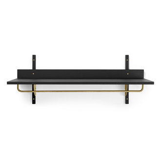 ferm LIVING Sector Rack Shelf - Black Ash/Brass