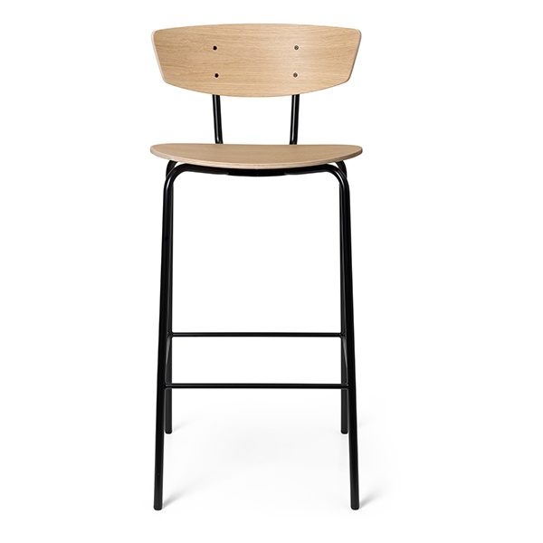 ferm LIVING-collectie Herman Counter barkruk wit geolied Eiken