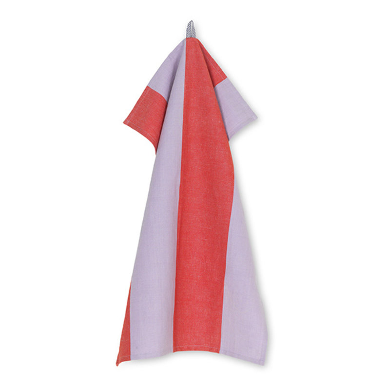 ferm LIVING-collectie Hale Tea Towel - Red/Lilac