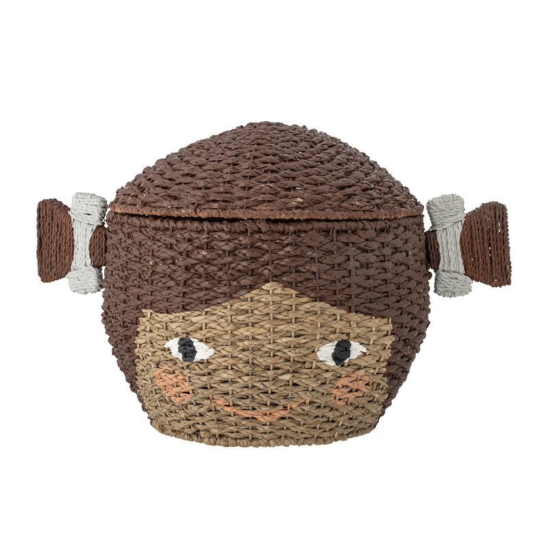 Bloomingville-collectie Lill Basket w/Lid, Brown, Bankuan Grass