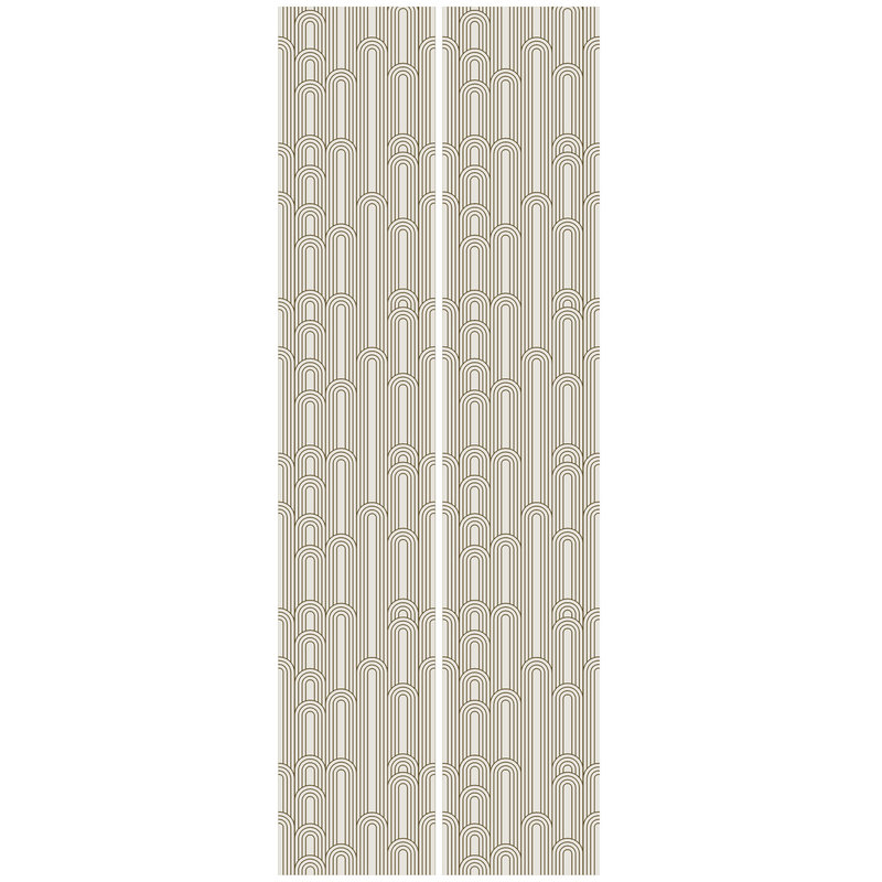 KEK Amsterdam-collectie behang met gouden lijnen, creme wit/goud