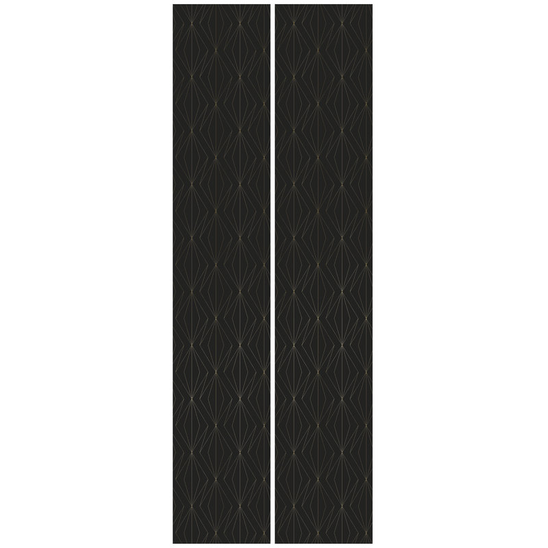 KEK Amsterdam-collectie Behang met gouden lijnen, zwart/goud