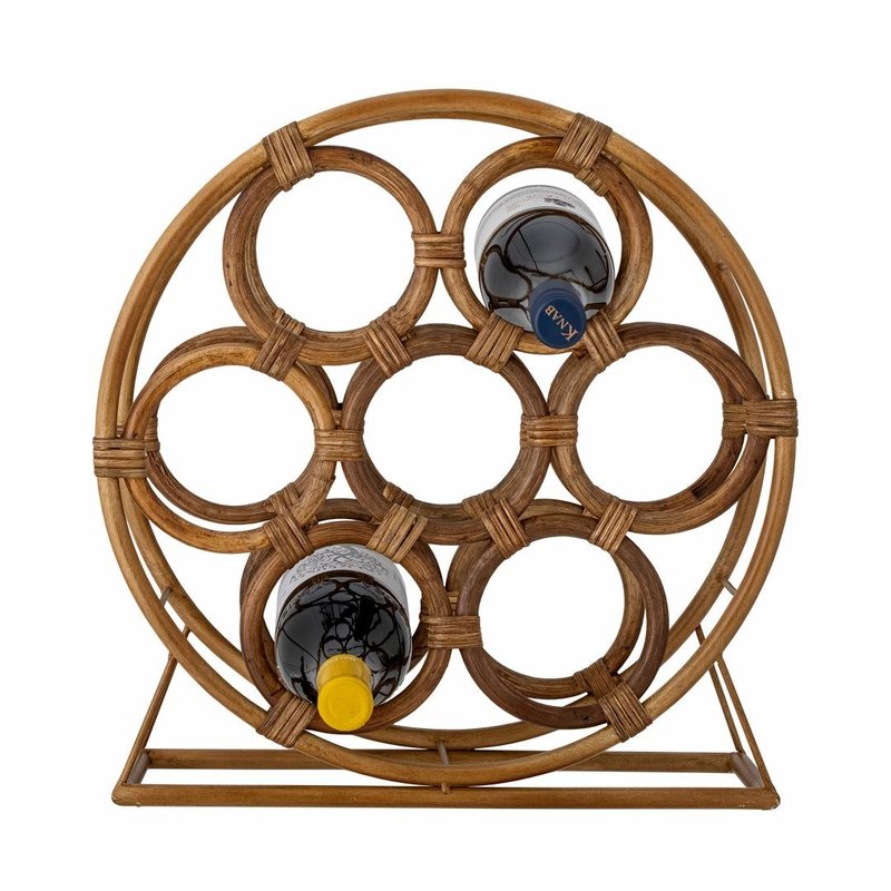 Bloomingville-collectie Carlos Wine Rack, Nature, Rattan