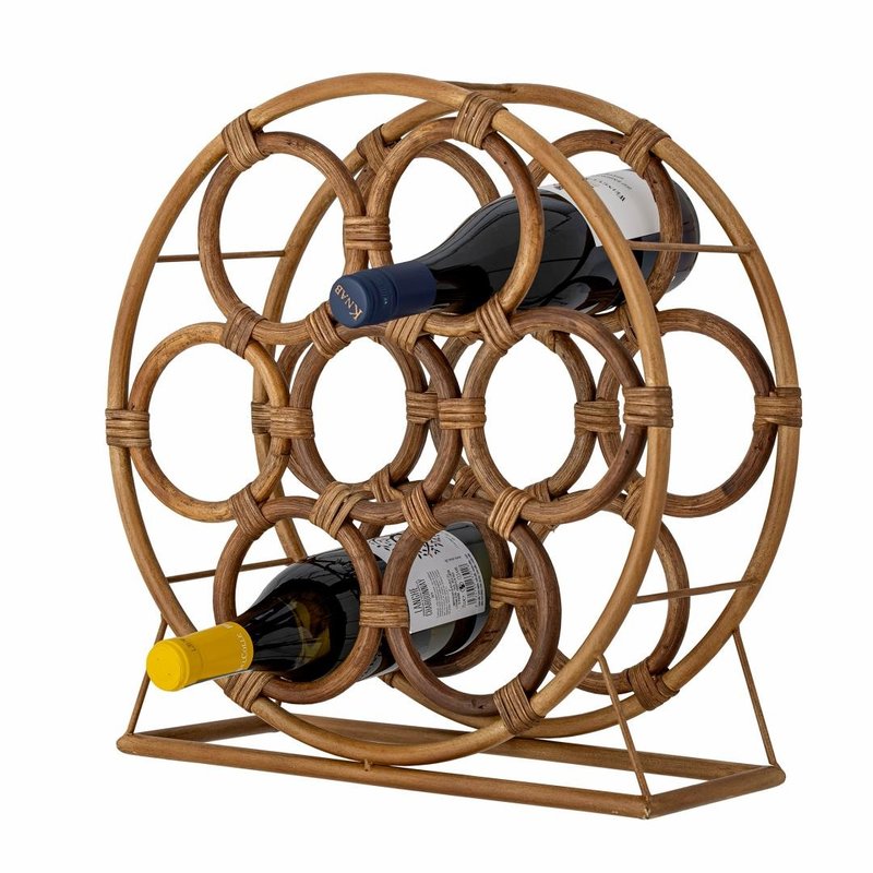 Bloomingville-collectie Carlos Wine Rack, Nature, Rattan