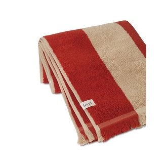 ferm LIVING Alee Hand Towel - Light Camel/Red