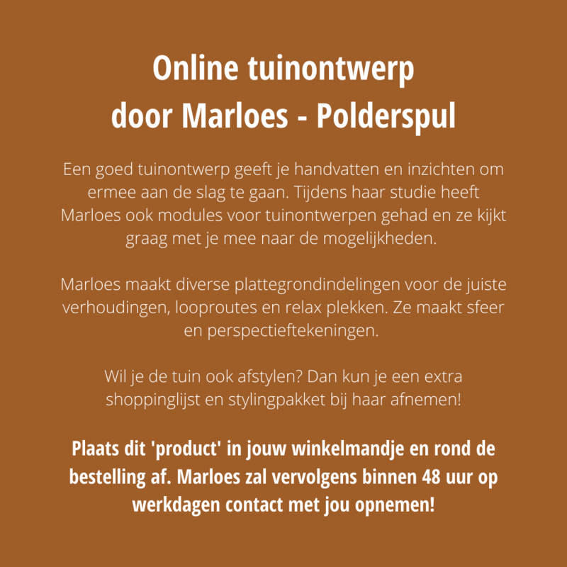 Online tuinontwerp van Marloes - Polderspul