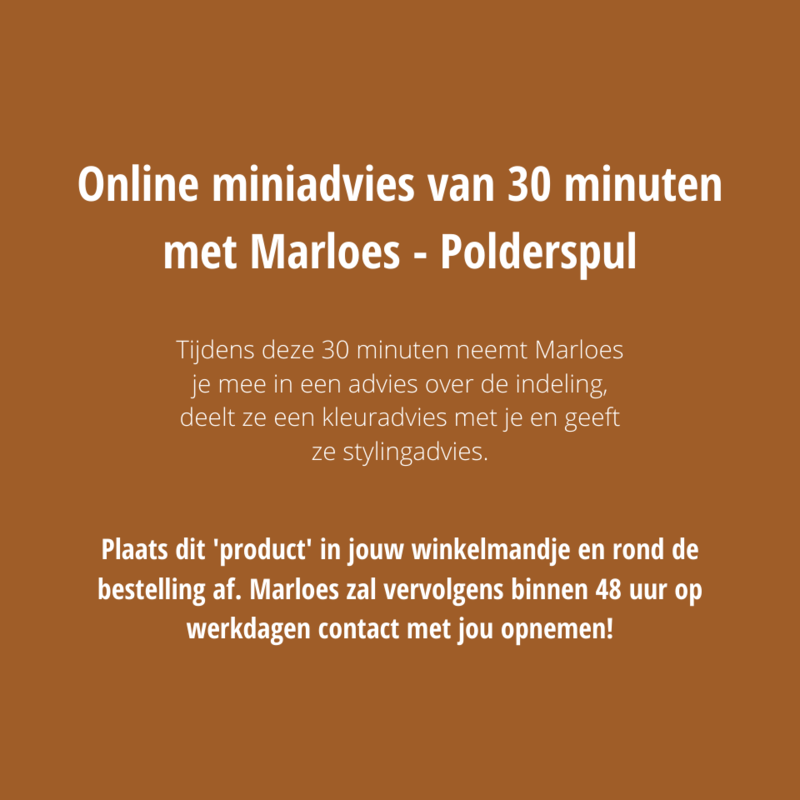 Online miniadvies 30 min. van Marloes - Polderspul