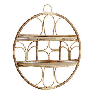 Madam Stoltz Round bamboo shelf