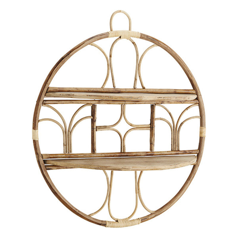 Madam Stoltz-collectie Round bamboo shelf